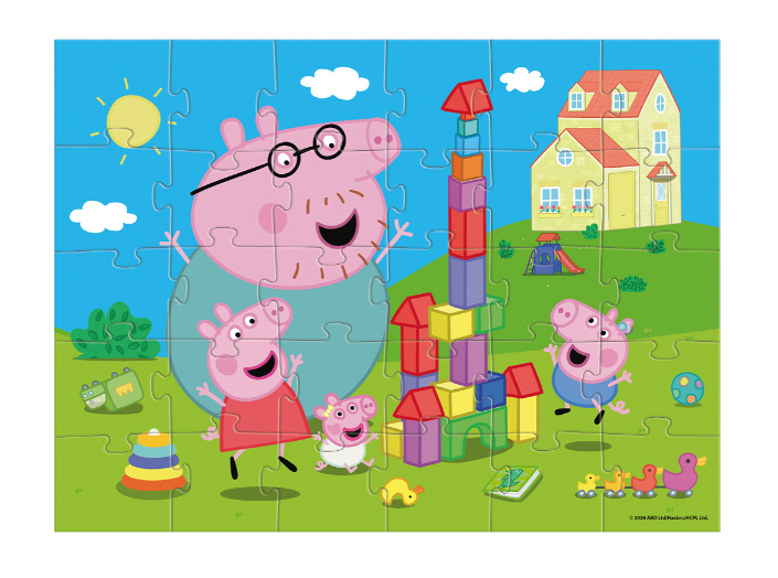 Puzzle Świnka Peppa „Czas z Tatą Świnką” 30 el.