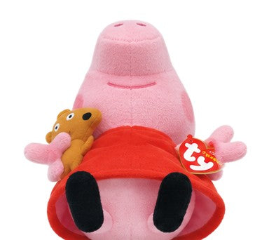 Beanie Babies Świnka Peppa – maskotka pluszowa 15 cm z misiem dla dziecka