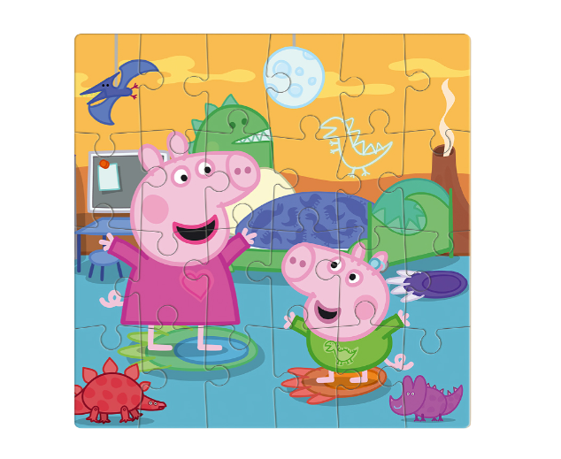 Puzzle Świnka Peppa „Pokój dinozaurów” 24 el.