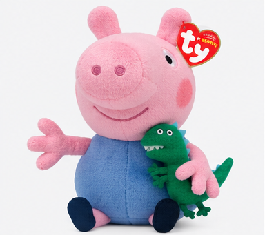 Beanie Babies Świnka Peppa George – maskotka pluszowa 15 cm dla dziecka