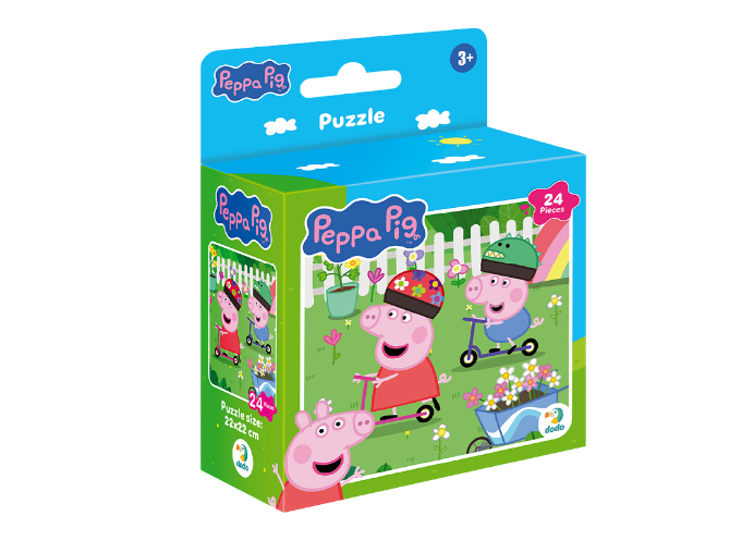 Puzzle Świnka Peppa „Przejażdżka hulajnogą” 24 el.