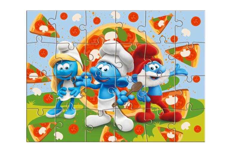 Puzzle 2 w 1 Smerfy „Wesołe chwile”
