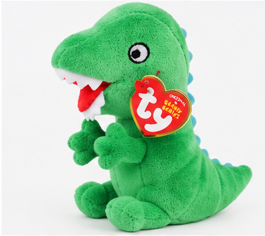 Beanie Babies Świnka Peppa Pan Dinozaur – zielona maskotka pluszowa 15 cm dla dziecka