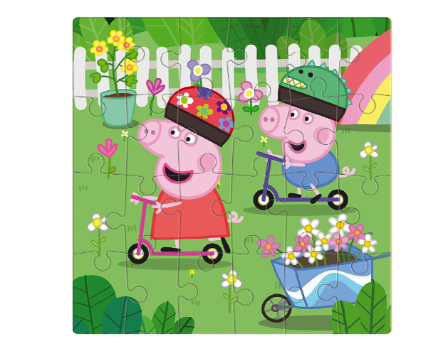 Puzzle Świnka Peppa „Przejażdżka hulajnogą” 24 el.