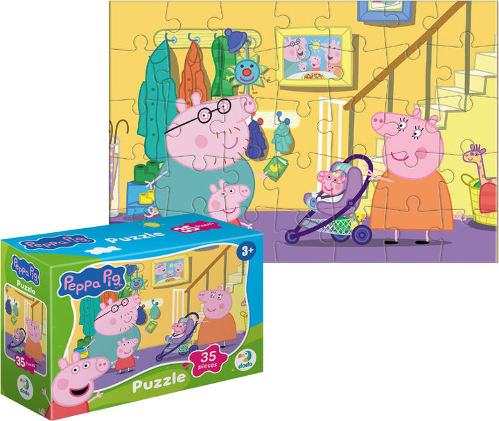 Mini puzzle Świnka Peppa „Na spacerze”