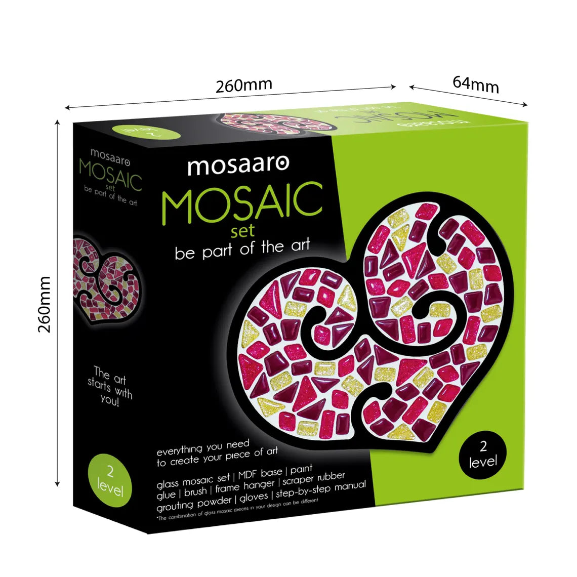 Mozaika szklana diamentowa DIY obraz ramka rękodzieło prezent ozdoba SERCE