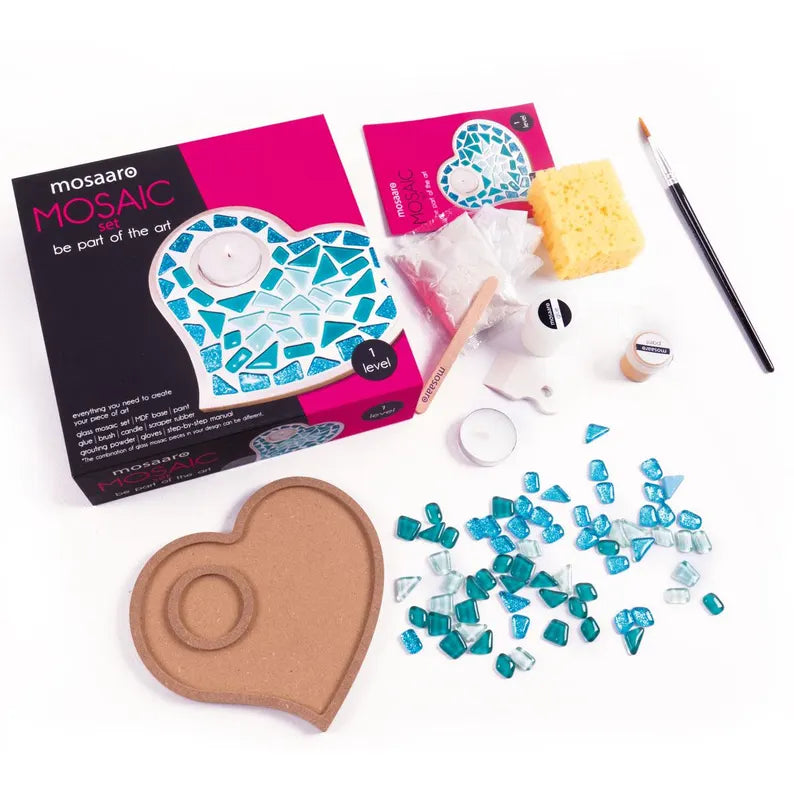 Mozaika szklana diamentowa DIY obraz ramka rękodzieło prezent ozdoba SERCE ŚWIECA