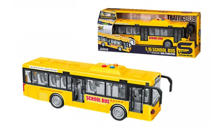 Autobus Miejski Szkolny Efekty Świetlne Dźwiękowe Otwierane Drzwi Pojazd