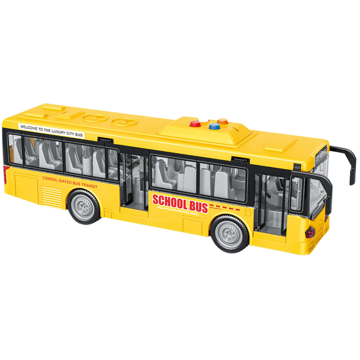 Autobus Miejski Szkolny Efekty Świetlne Dźwiękowe Otwierane Drzwi Pojazd