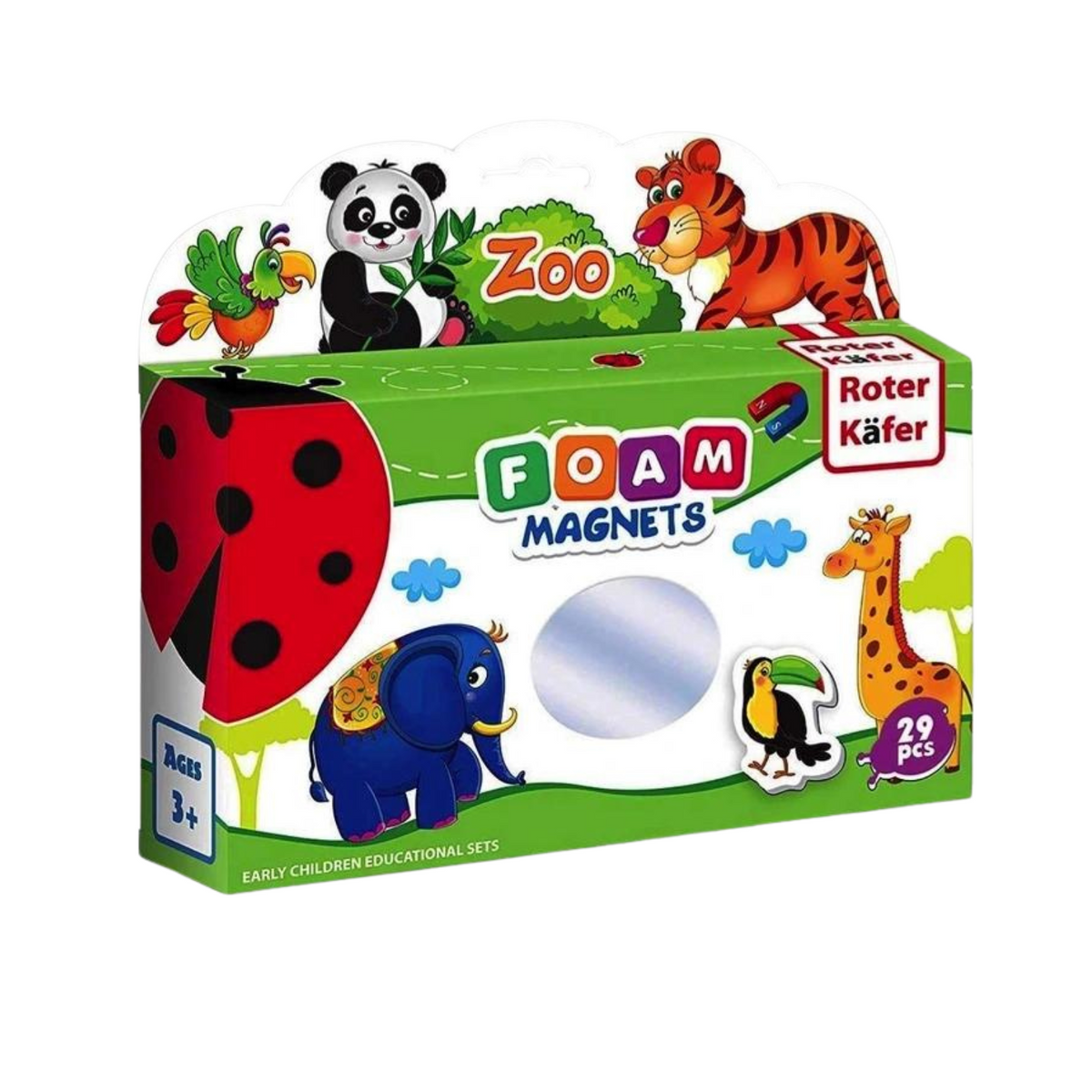 Gra Magnetyczna Zwierzęta W ZOO Piankowe Magnesy Układanka Język Angielski
