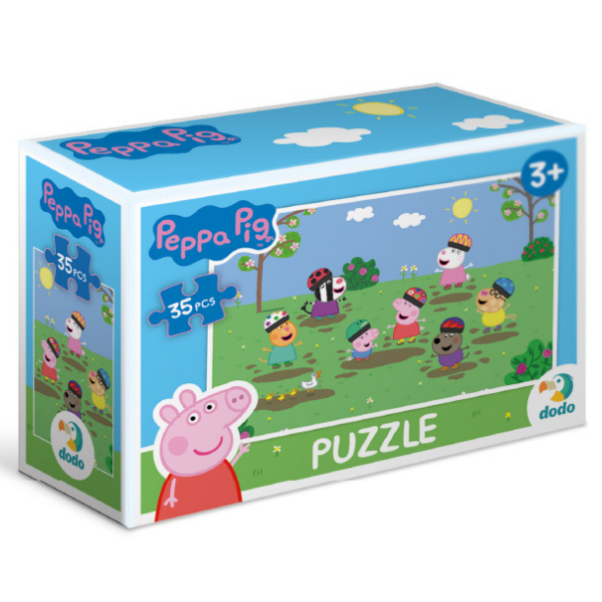 PUZZLE MINI ŚWINKA PEPPA KOLOROWA UKŁADANKA 35 ELEMENTÓW DLA NAJMŁODSZYCH