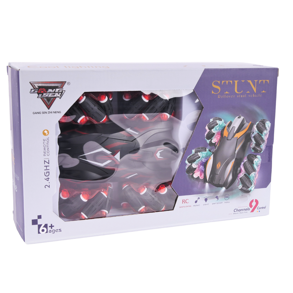 Samochód Auto Pojazd Zdalnie Sterowany Na Pilot RC USB LED Dźwięk  360*