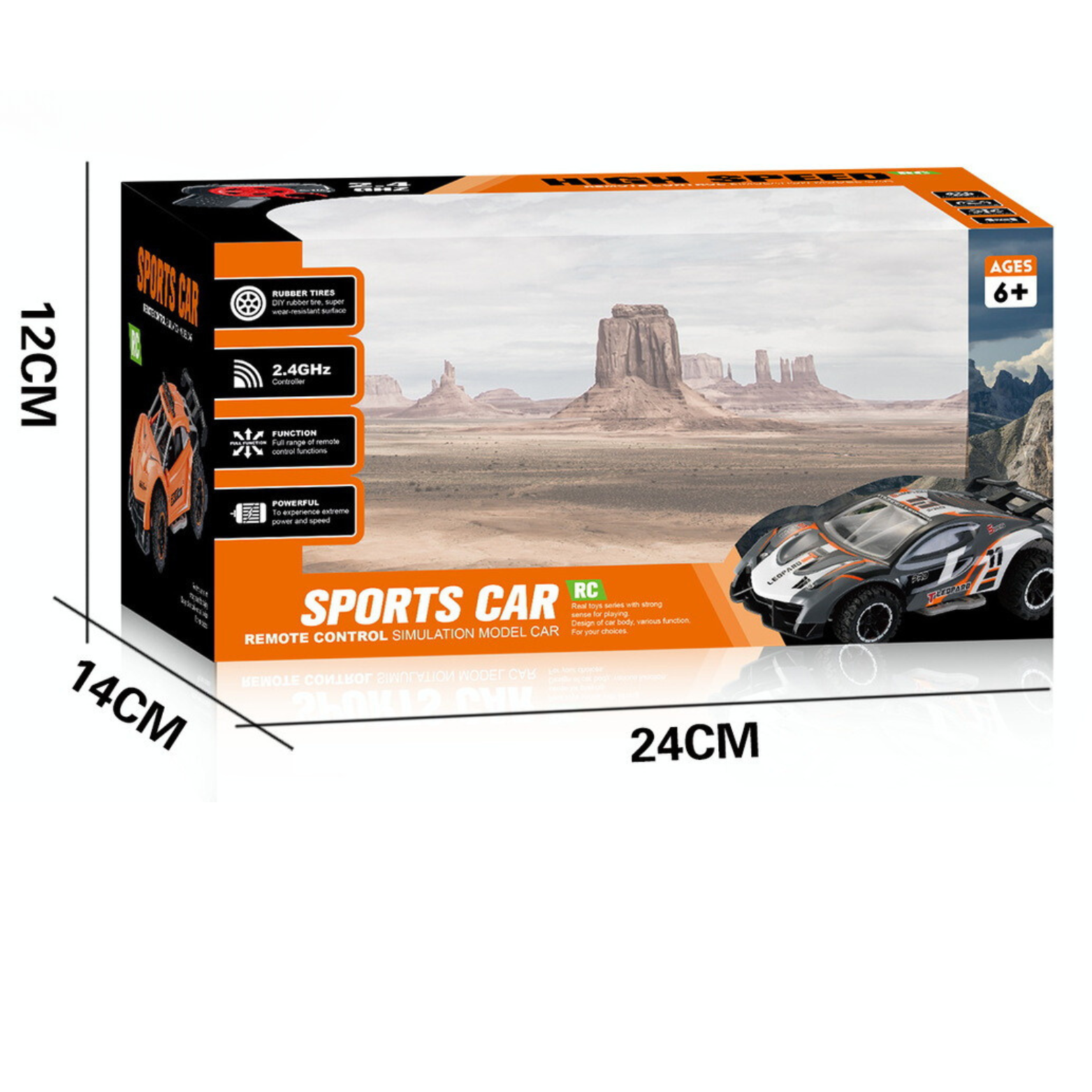 Sportowe Auto Samochód  Zdalnie Sterowane Na Pilot Akumulator RC Wyścigi