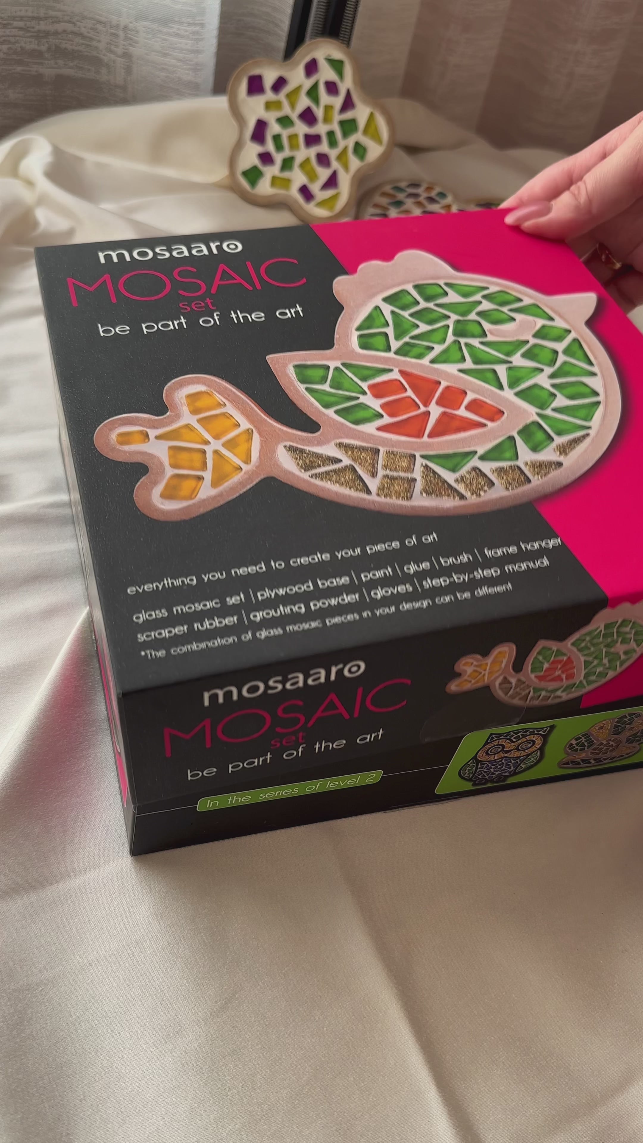 Wczytuję film Mozaika szklana diamentowa DIY obraz ramka rękodzieło prezent ozdoba PTAK