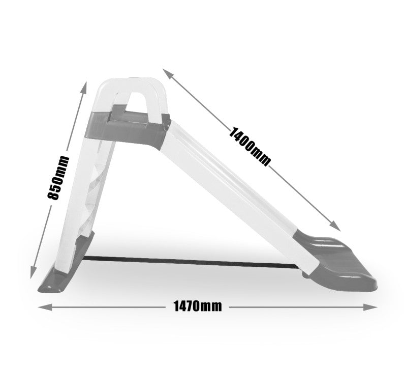 Zjeżdżalnia Dla Dzieci 140 cm - Stabilna Wolnostojąca | Biały, Szary
